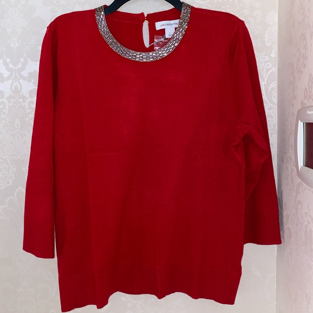 Liz Claiborne red sweater